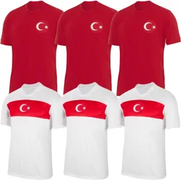 2024 2025 Turkiye Soccer Jersey Football -Shirt 24 Türkei Nationalmannschaft Home Away White Red Demiral Kokcu Yildiz Enes Calhanoglu Fußball Top Kit