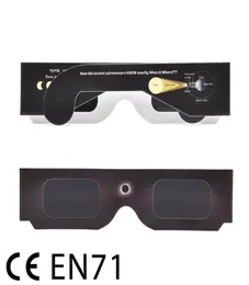 VRAR Accessorise 100PCLlot Certyfikowane bezpieczne szklanki papieru 3D Słoneczne Klacze Kretety VR Eclipse Outning okulary 2211078085155
