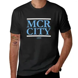 Tanques masculinos Man City Camiseta Blue T-shirt Camisetas personalizadas de grandes dimensões de tamanho masculino algodão