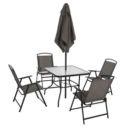 Mainstays Albany Lane 6 pezzi set da pranzo per patio esterno, grigio