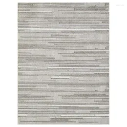 Carpets Durable For Living Room Gray Abstract Striped Indoor Outdoor Area Rug Home Decor