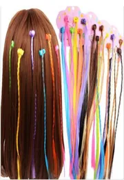 Mädchen farbenfrohe Perücken Ponytail Haar Ornament Krallen Haare Clips Geflecht Kopfbedeckung für Kinder Mädchen Haarzubehör 15Lot90pcs1957328