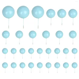 FESTIDADES DE FESTO 30PCS Topper Baking Decoration Picks Cupcake de chá de bebê Round Ball DIY Inserir Aniversário de formatura do casamento em casa