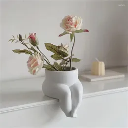 Vazolar yağ bacakları seramik vazo üst düzey oturma odası dekorasyonu sahte çiçek aranjmanı fransız stil