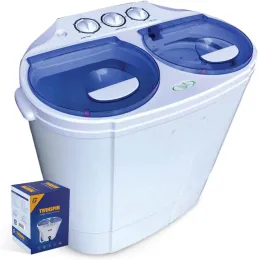 Maskiner garatic bärbar kompakt mini tvillingbad tvättmaskin med tvätt och snurrcykel, byggd tyngdkraftsavlopp, 13 kg kapacitet för camping