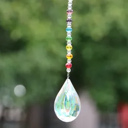 1st Chakra Crystal Suncatcher Rainbow Maker Window Hanging Pendent With Chandelier Crystals Ab Prism tappar hemträdgårdsdekor
