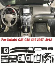 Для Infiniti G25 G35 G37 2 Дверной купе Carstyling Новое 5D Carbon Fibre Car Interior Center Console Изменение формовочная наклейка Dec4484339