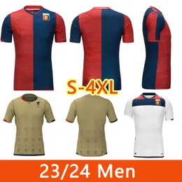 Genoa CFC Soccer Jerseys 2023/2024 Home and Away Jersey Guqmundsson Retegui Oliveira Malinovskyi Frendrup Winter Player Version