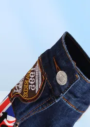 Erkekler işlemeli rozet denim ceket sokak kıyafeti hip hop Men039s motosiklet jean ceketleri erkek moda ince dış giyim chaqueta hombr7273869