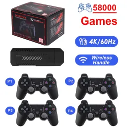 Jogadores 58000 jogos 256g Game Portable Stick Stick GD10 Console Dual Controller 40 Simuadores para Consoles de TV Retro Video Game Stick 4K