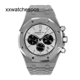 Männer Top App Factory AP Automatic Watch Audempigues Royal Oak Offshore Watch 41 mm weißes Zifferblatt Edelstahl