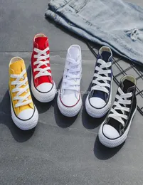 Kids shoes baby canvas Sneakers Breathable Leisure designr shoes boys girls High top Shoes 5 colors C65425025359