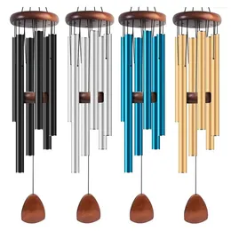 Dekorativa figurer 37 tum metallrör Windchime 6 stavar Zen Atmosfär Wind Bell Stora aluminiumklockor uteplats