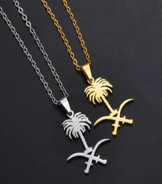 Anhänger Halskette Anniyos Arabien Nationales Emblem Symbol Halskette Kingdom von Charm Jewelry Frauen Mädchen #2689215206998