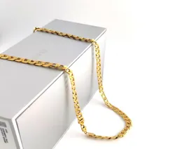 18K Сплошная желтая GF Gold Curb Cuban Link Chain Ожерелье Hiphop Итальянская марка AU750 MEN039S Женщины 7 мм 750 мм 75 см в длину 29 Inc3723350