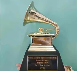 The Grammys Awards Gramophone Metal Trophy di Naras Nice Gift Souvenir Collections Lettering283W5178019