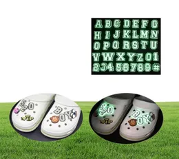 100st/Lot Glow in the Dark Charms PVC Noctilucence Accessories Decoration Bad Bunny For Jibz Button Charm4824689
