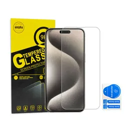 9h 2.5d Protetor de tela de vidro temperado High Clear para iPhone 15 Pro Max com caixa de embalagem de varejo