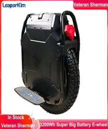 Leaperkim المخضرم Sherman Max Electric Unialecle 1008v 3600WH طاقة المحرك 2800W على الطرق الوعرة 20 بوصة 50E بطارية eunicycle4240225