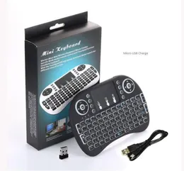 Mini rii drahtlose Tastatur i8 24G English Air Mouse Keyboard Fernbedienung Touchpad für Smart Android TV Box Notebook Tablet PC636879