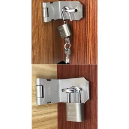Set Of 4 Heavy Duty Door Hasp Latches – 4" Brass With Weathered Bronze Finish For Barn Doors, Trunks, Cabinets - View #3