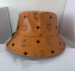 Дизайнерская шляпа Brown Men Bucket hat yettempted witter Hip Hop Leather Designers Sun Hats Высококачественные модные женские роскошные Cap9409056