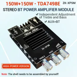 앰프 TDA7498E 2*150W 오디오 파워 앰프 BT 5.0 스테레오 서브 우퍼 Hifi 클래스 D 디지털 음악 홈 시어터 AUX 이퀄라이저 AMP