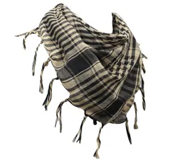 Men Unisex 100% Cotton Shemagh Square Neck Desert Tactical Style Head Wrap Keffiyeh Fringes Checkered Scarf Scarves5370306