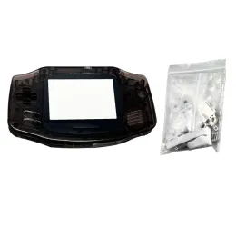 GameBoy Advance GBA用のオリジナルサイズIPSハウジングシェルセットガラススクリーンレンズステッカーボタン導電性ゴムネジ