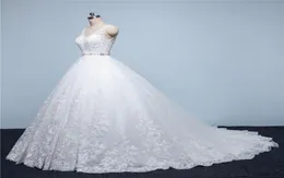 Настоящие картинки винтажные кружевные свадебные платья 2017 Aline Vneck Beadered Sashless Sexy Sexy Modest Bridal Howns China Online Shop Cheap 2356940