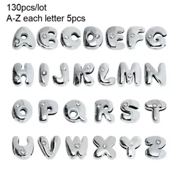 Altre opzioni per tappeti perle accessori fai -da -te 130pcs 8mm Alfabet Slide Letters Charms Rhinestone Fit Collar Ptt da polsi per il polso da polso per animali