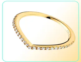 FAHMI 100 925 STERLING SILLING 2019 Осенью предварительный просмотр Shine Multiamed Ring Rose Rose Tiara Wishbone Ring Clear Sparkling Crown Ring1696679