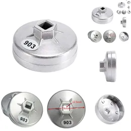 Nya andra delar 74mm 14 Flute Aluminium Socket Remover Audi för Benz Oil Filter Wrench Auto Tool