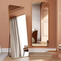 Boden Full Body Mirrors Mädchen Halter Glas Rechteck Spiegel stehend nordisch espejo de cuerpo Completeo Decor Home Interieur
