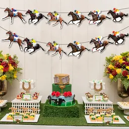 30-Piece Kentucky Derby Party Decorations - Horse Racing Hanging Swirls & Cutouts