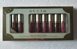 STARSPUTTUTSD acht bleiben alle Tage flüssiger Lippenstift Set 8pcs Box Langlebige cremige Schimmer Flüssigkeit Stila Lippenstift Drop1711071