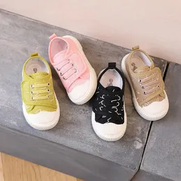 Кроссовки легкие плоские туфли для девочек детские полосы конфеты Candy Color Boys Shoes Outdoor Walking Sneakers Baby Children Canvas обувь