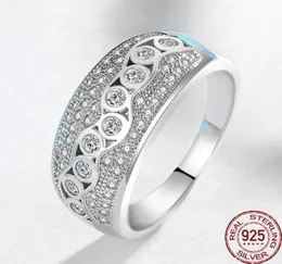 Original 100 925 Sterling Silver CZ Diamond Wedding Rings for Women noivado Jóias de casamento Ring de dedão XR3274115317