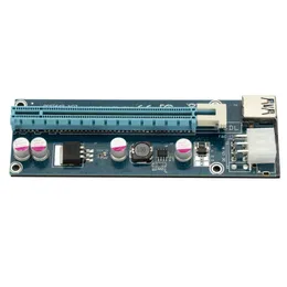 2024 VER006C PCI-E RICER CARD 006C PCIe 1x till 16x Extender 60cm 100 cm USB 3.0 Kabel SATA till 6pin Schef för grafikkort för VER006C