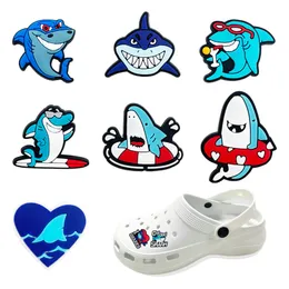 Cool PVC Shark Shoe Charms Decorations for Crocs Jibbitz Sandals