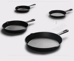 Cast Iron Nonstick 1426cm Skillet Frying Flat Pan Gas Induction Cooker iron pot Egg Pancake Pot Kitchen Dining Tools Cookware4587485