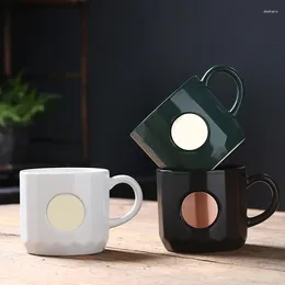 Muggar Dehua Ceramic Mug Creative Copper Coffee Cup Water kan beställas