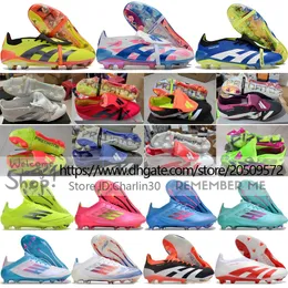 Send With Bag Quality Kids Womens Football Boots 30th Anniversary 24 Elite Tongue Fold FG Soccer Cleats Mens F+50 X Crazyfast Messi Trainers Football Shoes Size US 4-11.5