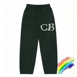 Cole verde enegrecido Buxton Knit calças homens 1 1 de alta qualidade Jacquard CB Woolen Sortpants Inside Tags 240407