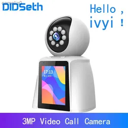 IP -камеры Didseth 3MP Video Monitor Active Responder 2.4G Wi -Fi IP Camera 360 Video Call Mother и Child Active Call Supiillance Camerac240412