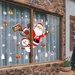 Window Stickers Christmas Glass Wall Adhesive Paper Films Sticker Plan Furniture Creative Decorative Pegatinas Pared Home Decor