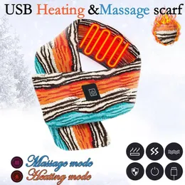 Schals drucken Schal Hals Damen intelligente Heizung USB Elektrisch warm warm Frohe Weihnachten kaltes Sicht Winter Winter