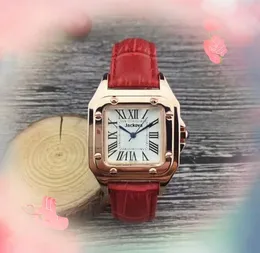 Shinny womens orologi piccoli dimensioni orologi a tre aghi design al quarzo batteria di alta qualità orologio in pelle di lusso orologio da appuntamento da sola carri armati di moda per orologi romani.