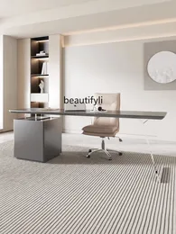 Italienisch minimalistischer Computer Schreibtisch Licht Luxus moderner Cream -Stil Acryl Home Desk Office Schreibtisch