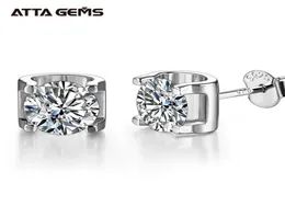 Silver 925 50mm 05CT Diamond Earrings Wedding Jewelry Women Earring Stud Sterling 925 Round 2106162121514